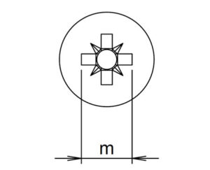 Empreinte-Vis-a-metaux-tete-fraisee-pozidriv-din965-iso7046