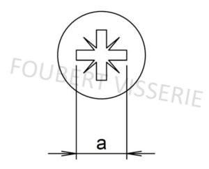 Empreinte-Vis-pour-agglomere-tete-fraisee-pozidriv-filetage-partiel