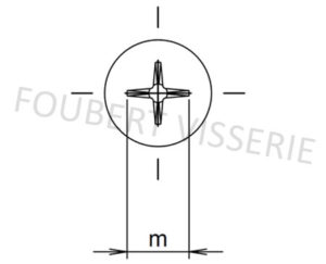 Empreinte-vis-autoperceuse-tete-fraisee-cruciforme-din7504p