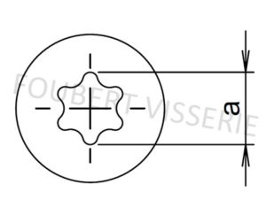 Empreinte-vis-metaux-tete-fraisee-torx-iso14581