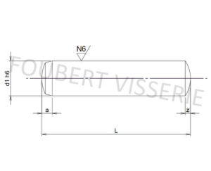 Plan-Goupille-cylindrique-trempee-rectifiee-h6-din6325-iso8734