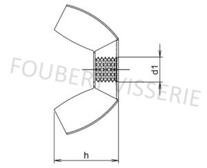 Plan-ecrou-a-oreilles-matrices-forme-americaine