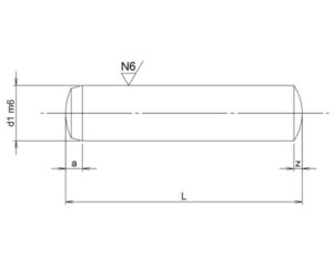 Plan-goupille-cylindrique-trempee-rectifiee-m6-din6325-iso8734