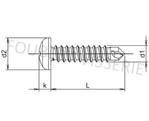 Plan-vis-autoperceuse-tete-cylindrique-bombee-phillips-din7504n