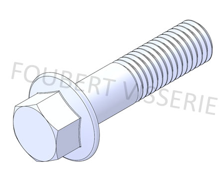 Vis tête hexagonale à embase - DIN 6921 - M 10 x 30 - Inox A2