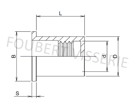 INSERT CRANTE TETE PLATE INOX