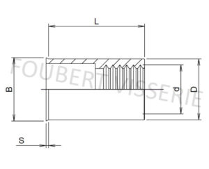 1-plan-Ecrou-a-sertir-cylindrique-tete-reduite-lisse-ouvert-acier