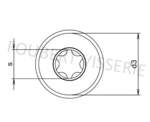 Empreinte-Vis-tete-cylindrique-ronde-torx-nfe25110